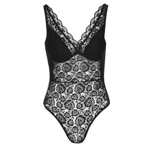 Topshop Black Lace Bodysuit Size 6